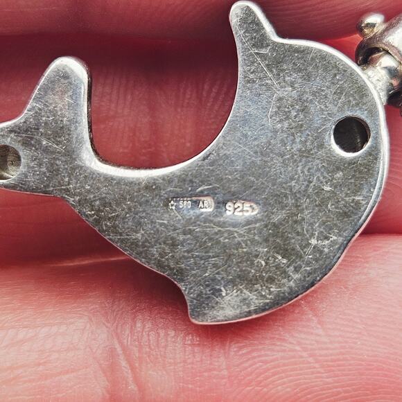 Italian Silver Chain with Dolphin Pendant - Picture 4 of 6